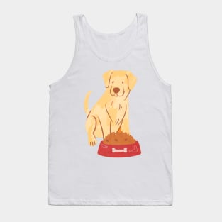 Dog is happy with the food Tank Top